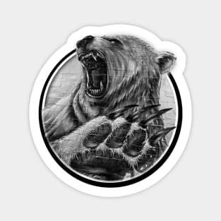 Roaring Angry Bear Sticker